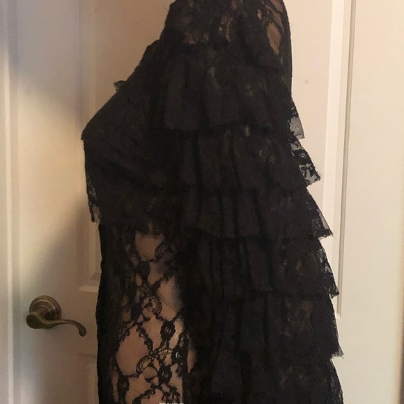 Black Mesh Blouse (New) - Picture 8 of 9